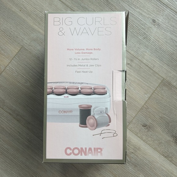 Conair Big Curls and Waves Jumbo Ceramic Hot Rollers 1 1/2 Inch - Pink - Picture 3 of 14
